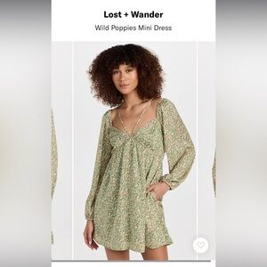 Lost + Wander Wild Poppies Mini Dresss